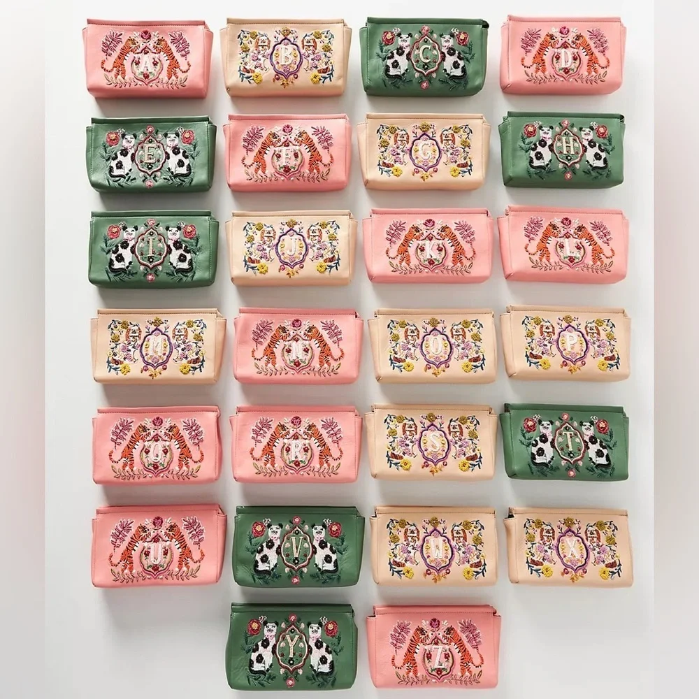 Corinne Lent for Anthropologie Monogram Pouch